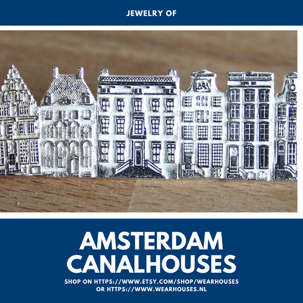 Amsterdam Canalhouses Brooch #5