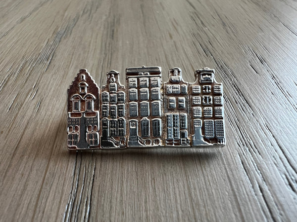 Amsterdam Canalhouses Brooch #3